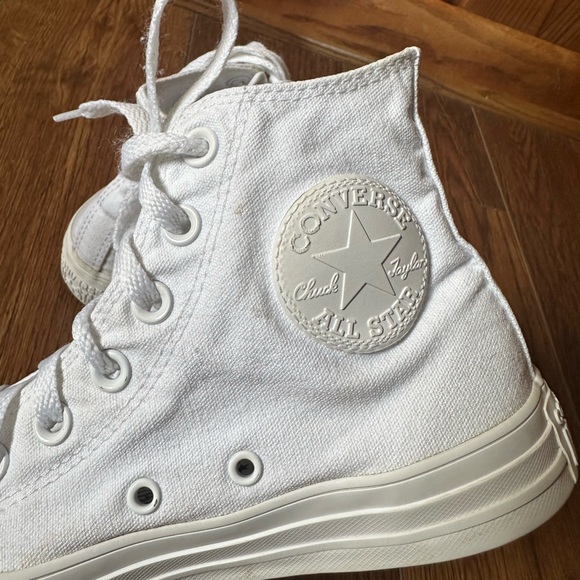 Converse Chuck Taylor All Star High Top Canvas Sneakers Women’s 7 Men’s 5 White - Picture 8 of 11